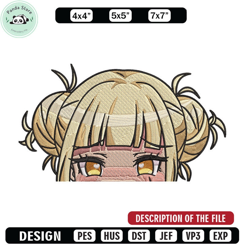 Himiko Peeker Embroidery Design, Mha Embroidery, Embroidery File, Anime Embroidery,Anime shirt, Digital download.jpg