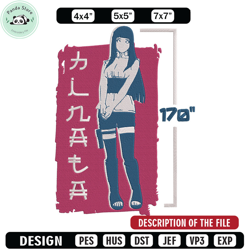 Hinata poster Embroidery Design, Naruto Embroidery, Embroidery File, Anime Embroidery,Anime shirt, Digital download.jpg