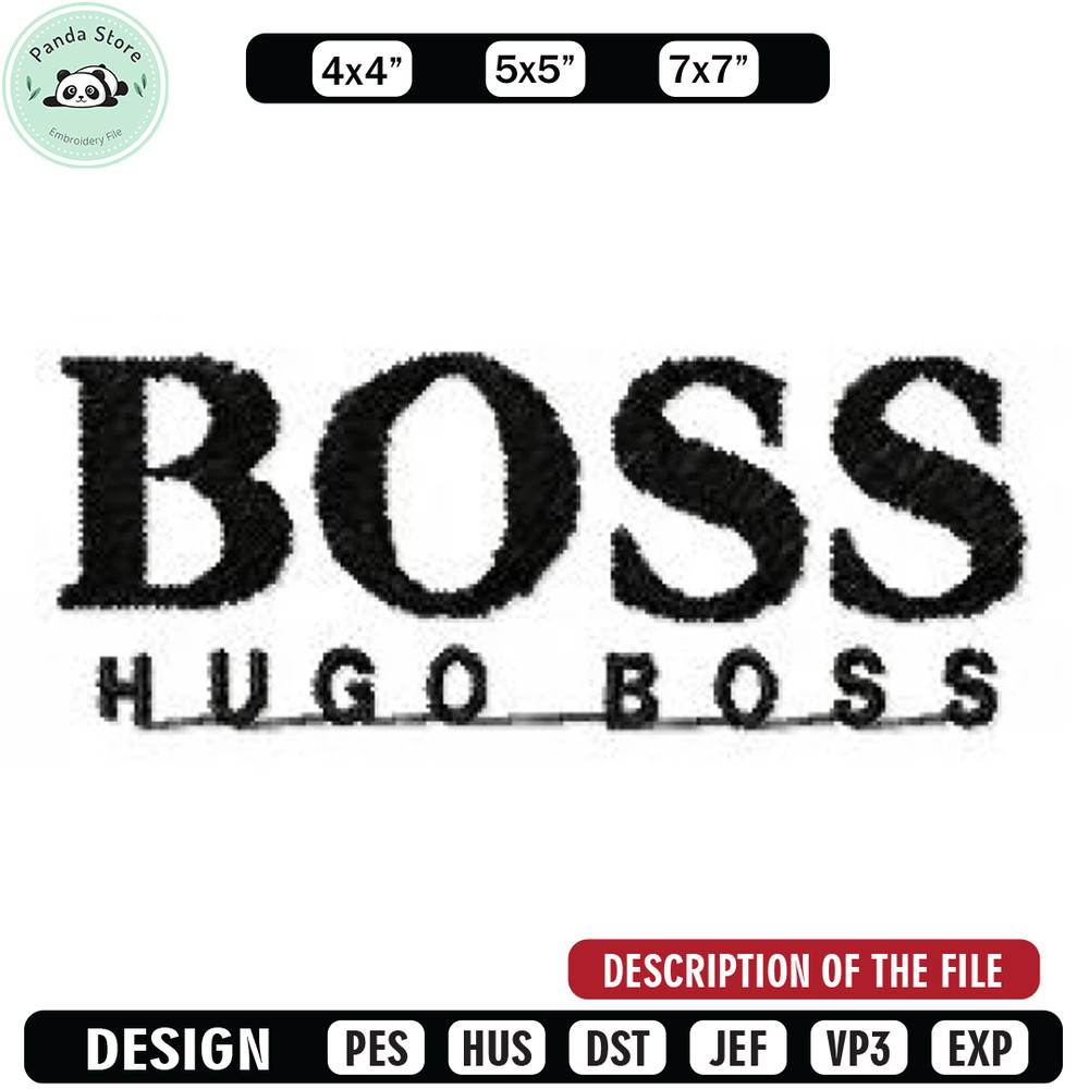 Hugo boss logo embroidery design, Brand design, Embroidered shirt, Brand shirt, Brand Embroidery, digital download.jpg