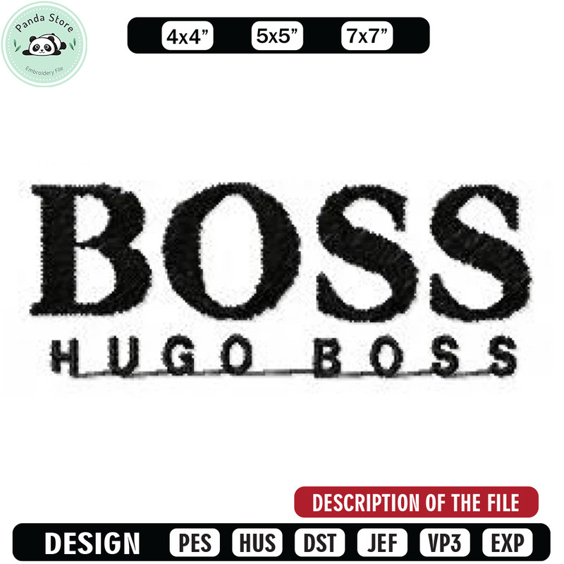 Hugo boss logo embroidery design, Brand design, Embroidered shirt, Brand shirt, Brand Embroidery, digital download.jpg