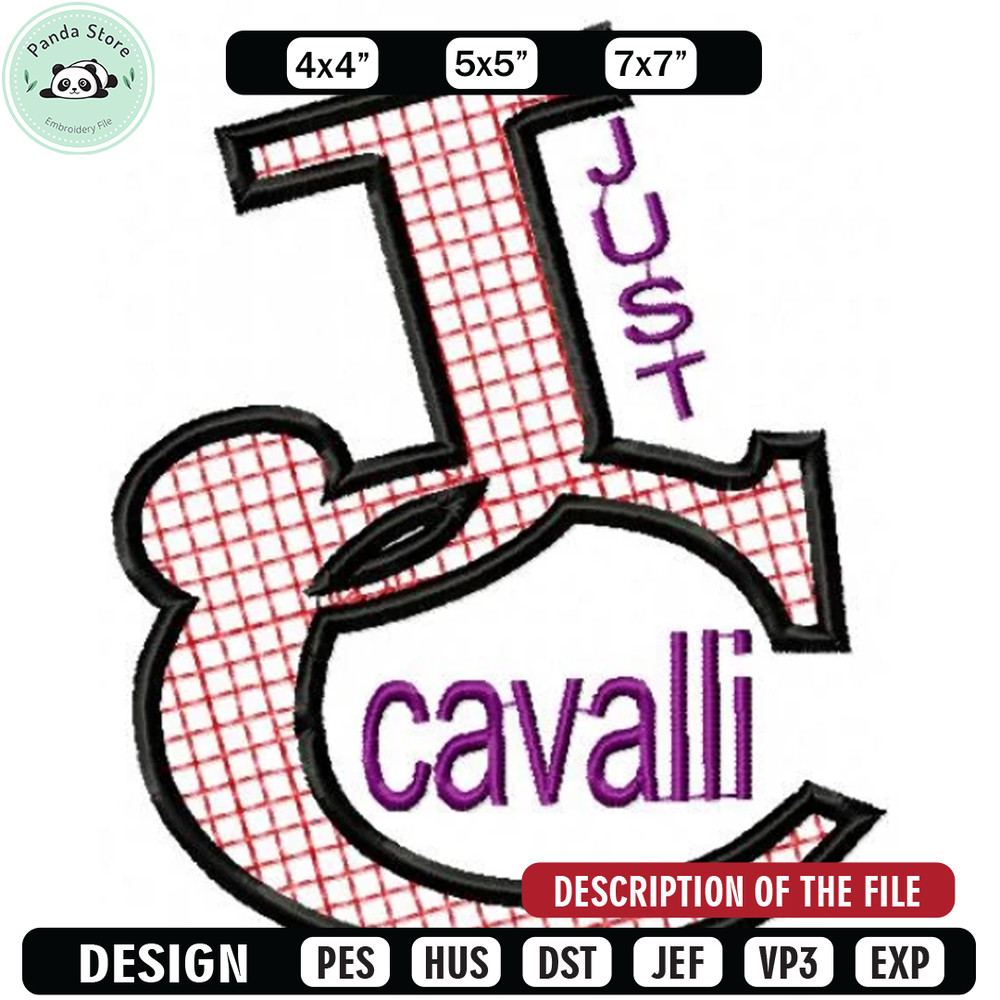 Just cavalli embroidery design, Embroidery design, Sale design, Embroidered shirt, Logo Embroidered, digital download.jpg