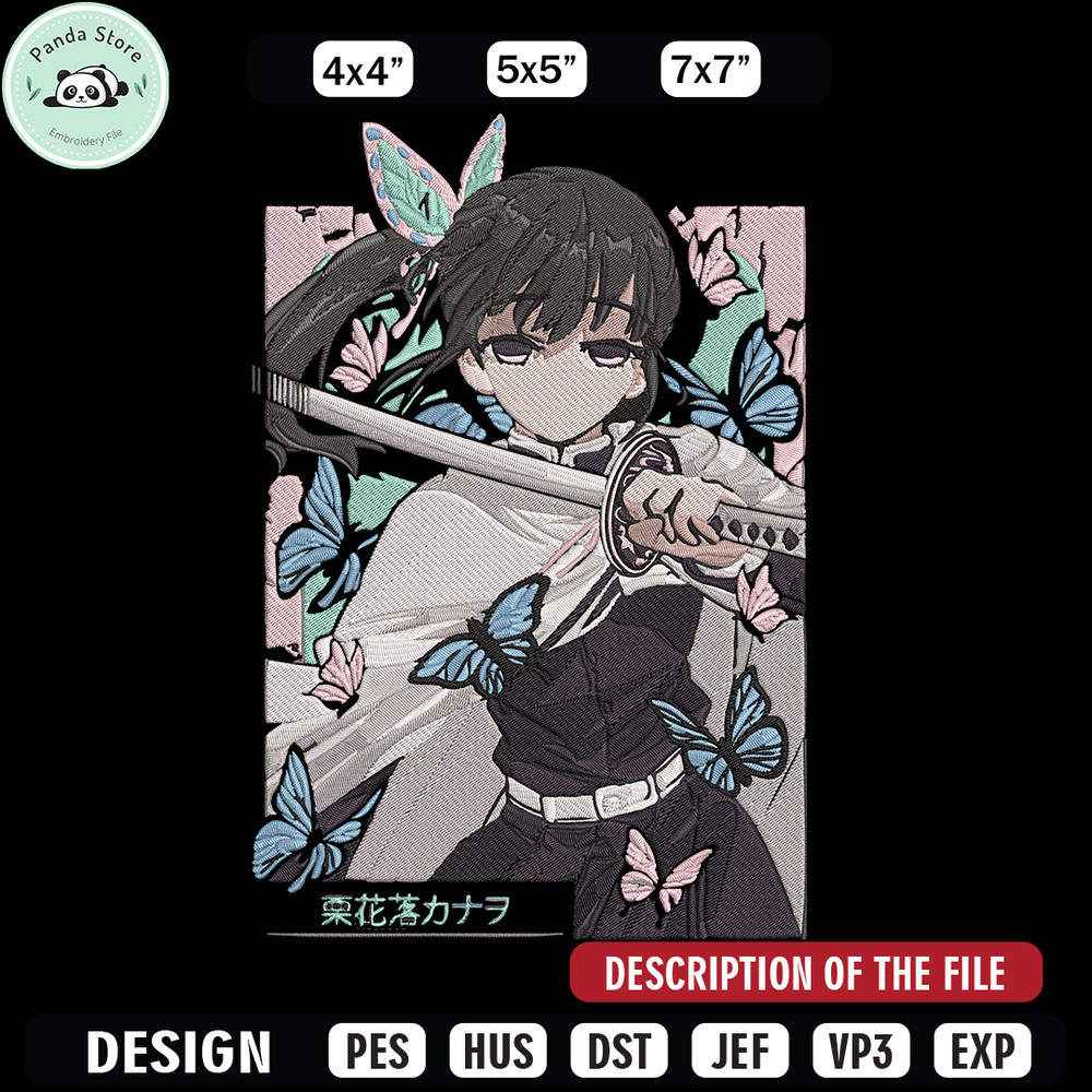 Kanao poster Embroidery Design, Demon slayer Embroidery, Embroidery File, Anime Embroidery, Digital download.jpg