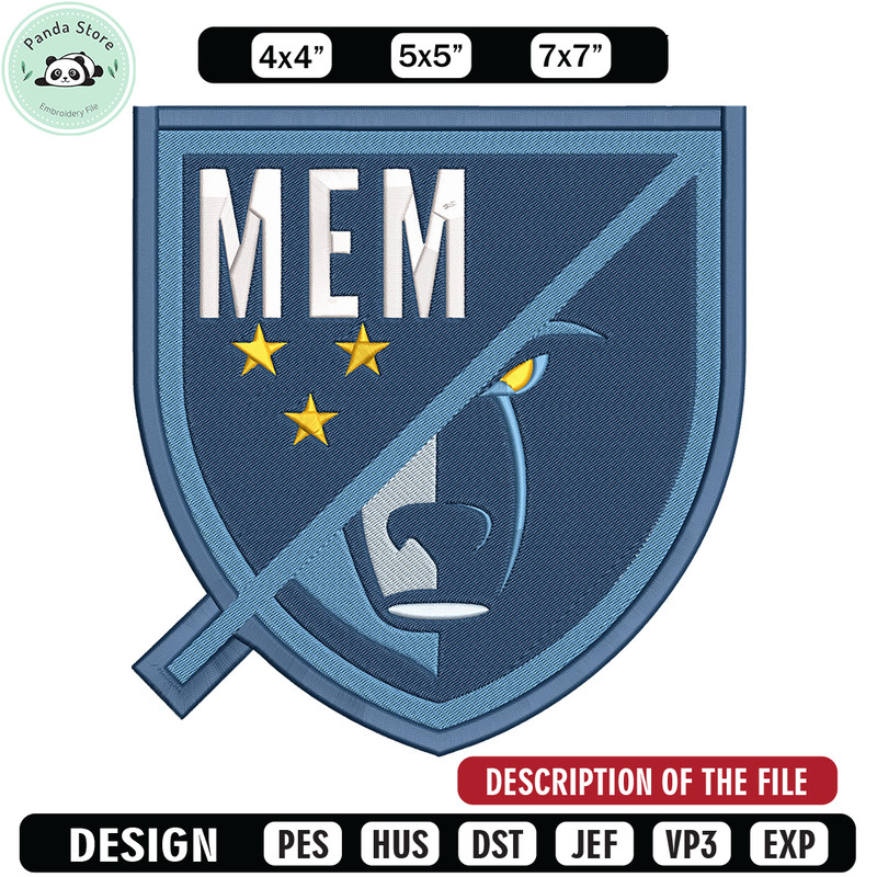 Memphis Grizzlies design embroidery design, NBA embroidery, Sport embroidery, Embroidery design, Logo sport embroidery.jpg