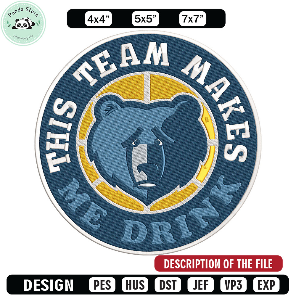 Memphis Grizzlies design embroidery design, NBA embroidery,Sport embroidery, Embroidery design,Logo sport embroidery.jpg