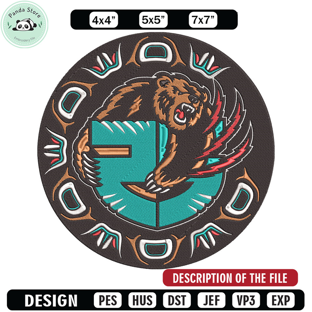 Memphis Grizzlies design embroidery design, NBA embroidery,Sport embroidery,Embroidery design, Logo sport embroidery.jpg