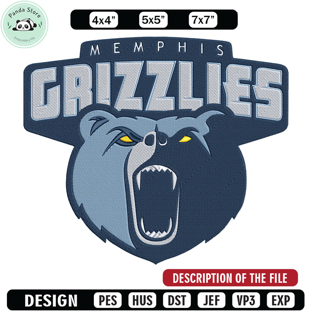 Memphis Grizzlies logo embroidery design, NBA embroidery, Sport embroidery,Embroidery design,Logo sport embroidery 1.jpg