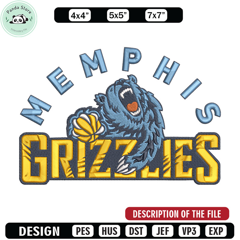 Memphis Grizzlies logo embroidery design, NBA embroidery,Sport embroidery,Embroidery design, Logo sport embroidery 1.jpg
