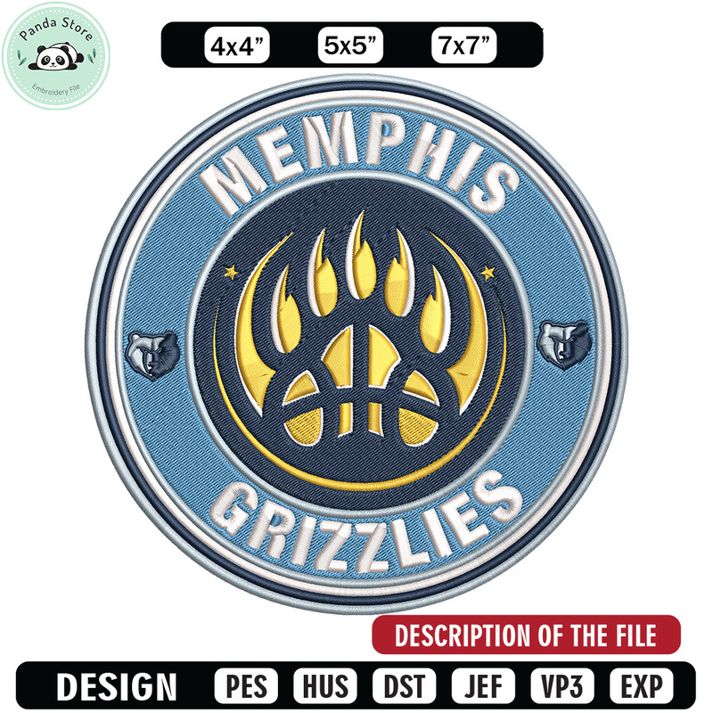 Memphis Grizzlies logo embroidery design, NBA embroidery,Sport embroidery,Embroidery design, Logo sport embroidery.jpg