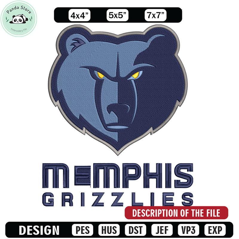 Memphis Grizzlies logo embroidery design,NBA embroidery, Sport embroidery,Embroidery design, Logo sport embroidery 1.jpg