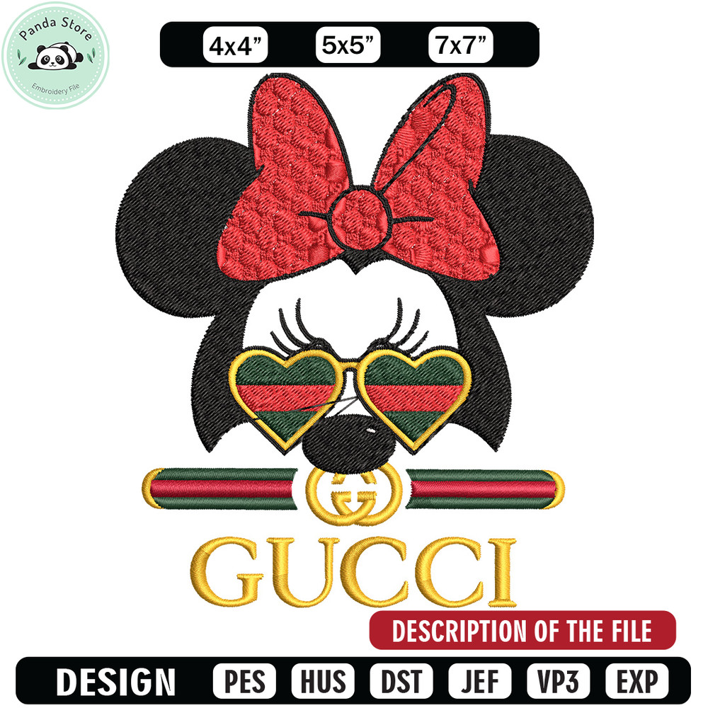 Minnie head Embroidery Design, Gucci Embroidery, Brand Embroidery, Logo shirt, Embroidery File, Digital download.jpg