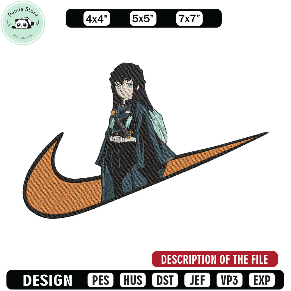 Muichirou Embroidery Design, Demon slayer Embroidery, Embroidery File, Nike Embroidery, Anime shirt, Digital download.jpg