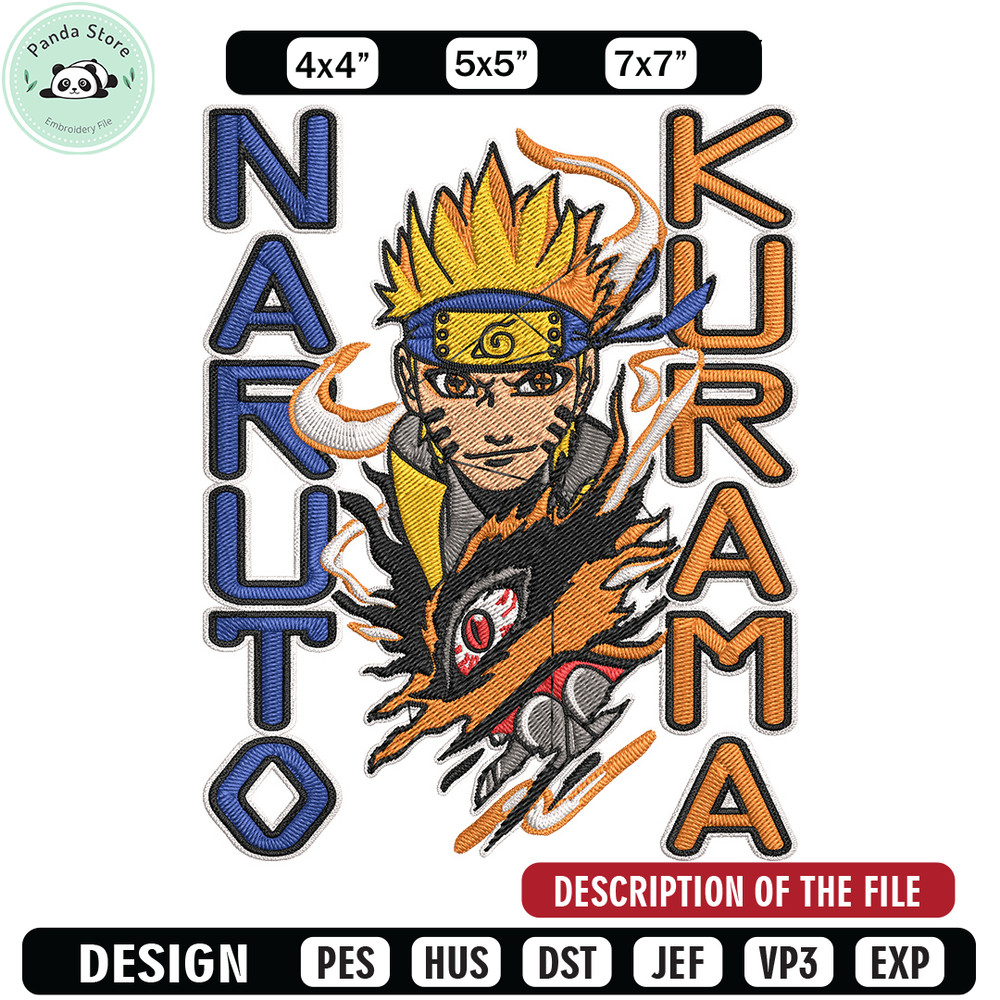 Naruto Poster Embroidery Design, Naruto Embroidery, Embroidery File, Anime Embroidery,Anime shirt, Digital download 1.jpg