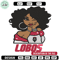 New Mexico Lobos Girl embroidery design, NCAA embroidery, Embroidery design, Logo sport embroidery, Sport embroidery.jpg