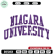 Niagara University logo embroidery design, NCAA embroidery, Embroidery design,Logo sport embroidery,Sport embroidery.jpg