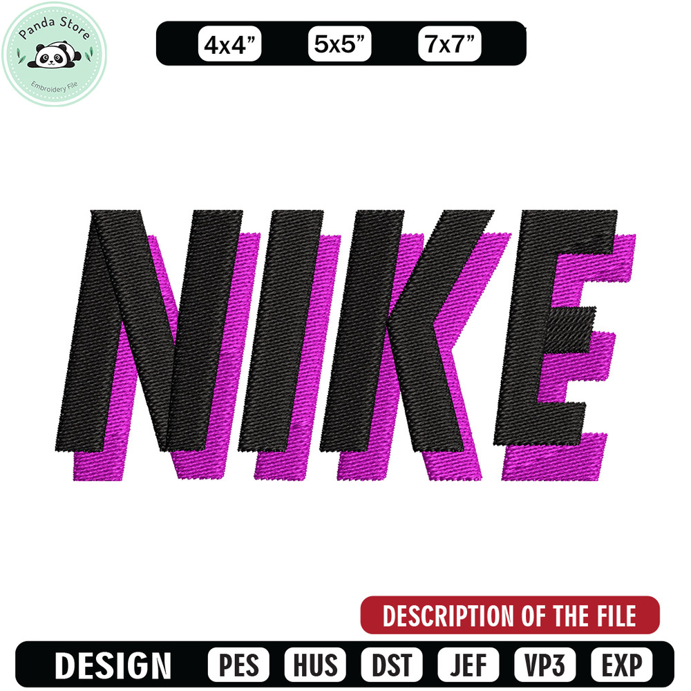 Nike black pink embroidery design, Nike embroidery, Nike design,Embroidery file,Embroidery shirt,Digital download.jpg