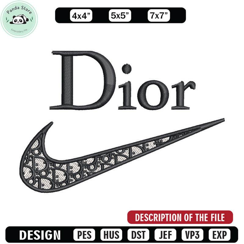 Nike dior embroidery design, Dior embroidery, Emb design, Embroidery shirt, Embroidery file, Digital download.jpg