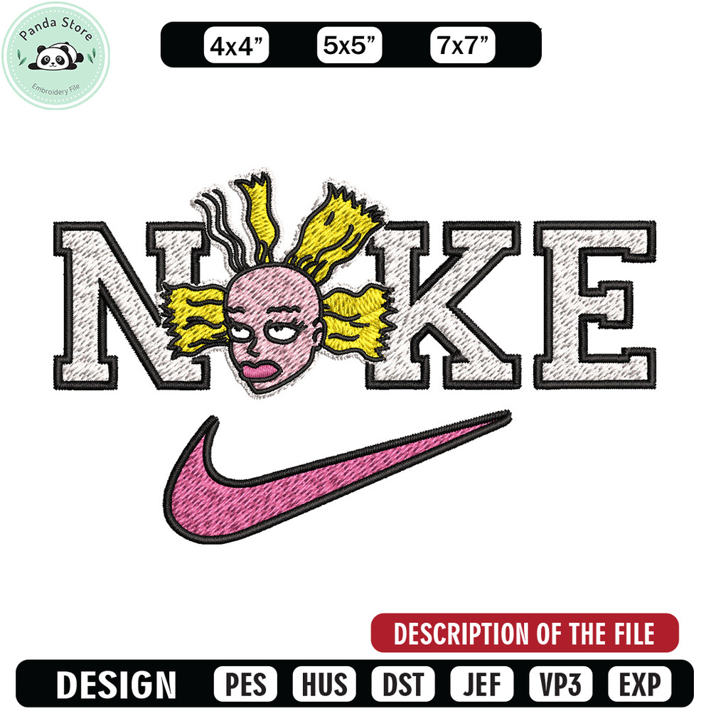 Nike funny girl Embroidery Design, Brand Embroidery, Nike Embroidery, Embroidery File, Logo shirt, Digital download.jpg