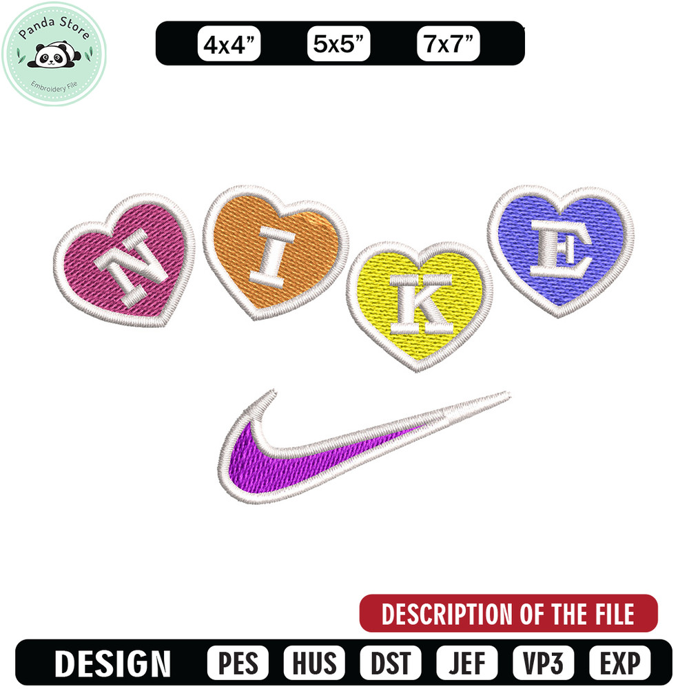 Nike heart embroidery design, Logo embroidery, Nike design, Embroidery shirt, Embroidery file, Digital download.jpg
