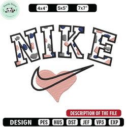 nike heart embroidery design, nike embroidery, nike design, embroidery shirt, embroidery file,digital download