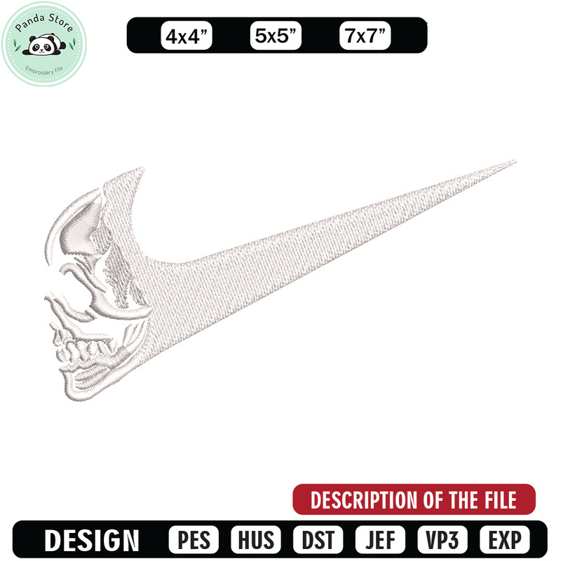 Nike horror embroidery design, Horror embroidery, Nike design, Embroidery shirt, Embroidery file, Digital download.jpg