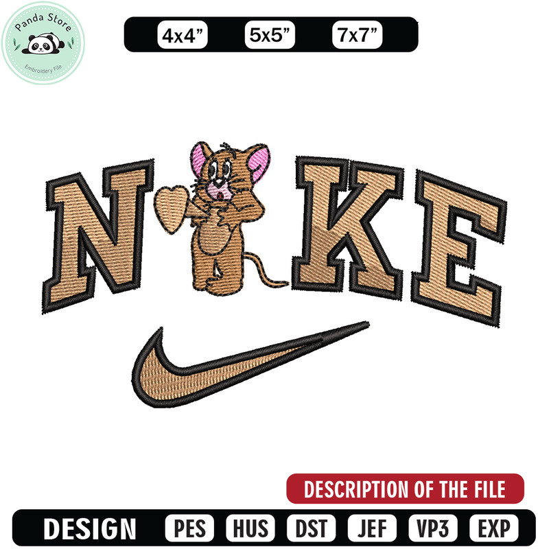Nike jerry embroidery design, Jerry embroidery, Nike design, Embroidery shirt, Embroidery file, Digital download.jpg