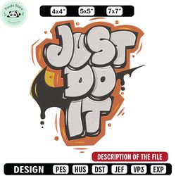 nike just do it embroidery design, logo embroidery, embroidery file, nike embroidery, anime shirt, digital download 1
