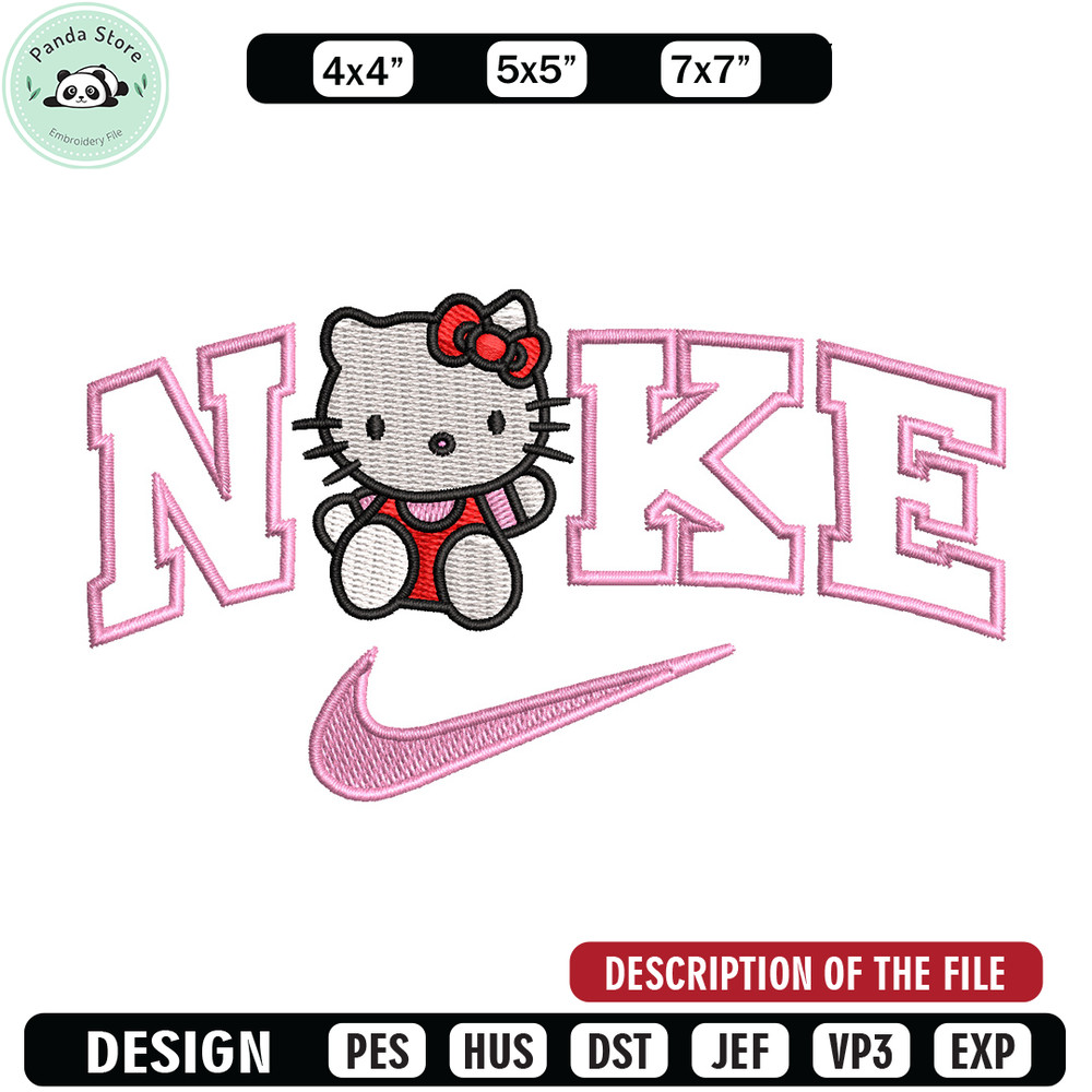 Nike kitty embroidery design, Kitty embroidery, Nike design, Embroidery shirt, Embroidery file, Digital download.jpg
