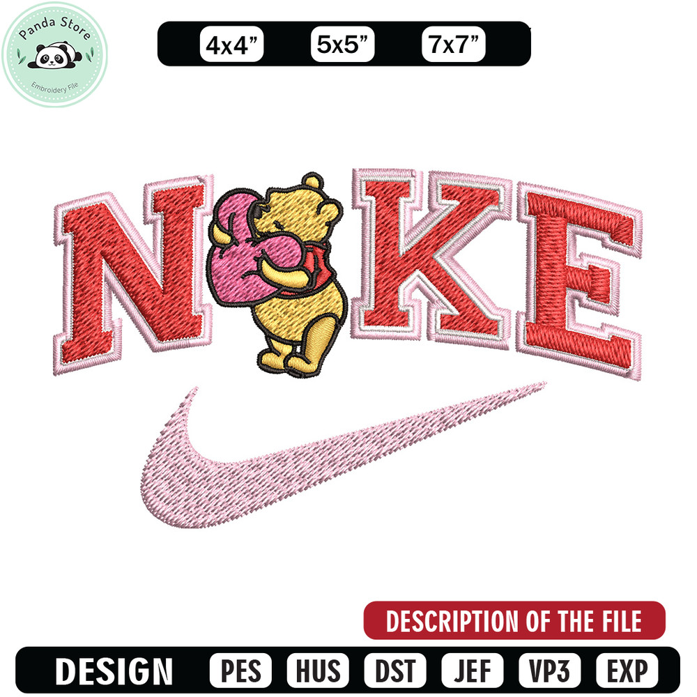 Nike pooh Embroidery Design, Pooh Embroidery, Nike Embroidery, Embroidery File, Logo shirt, Digital download.jpg