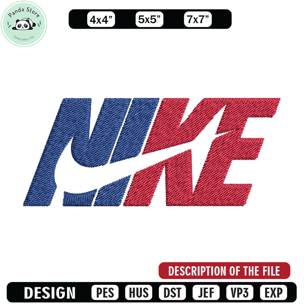 Nike red blue design Embroidery Design, Brand Embroidery, Nike Embroidery, Embroidery File, Logo shirt, Digital download.jpg