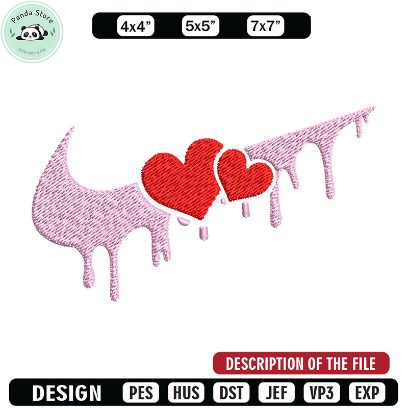 Nike red heart Embroidery Design, Nike Embroidery, Brand Embroidery, Embroidery File, Logo shirt, Digital download.jpg