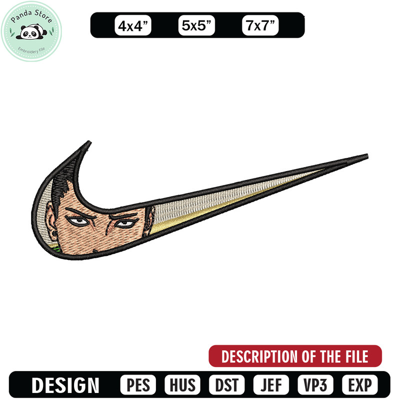 Nike shikamaru embroidery design, Naruto embroidery, Nike design, Embroidery shirt, Embroidery file, Digital download.jpg