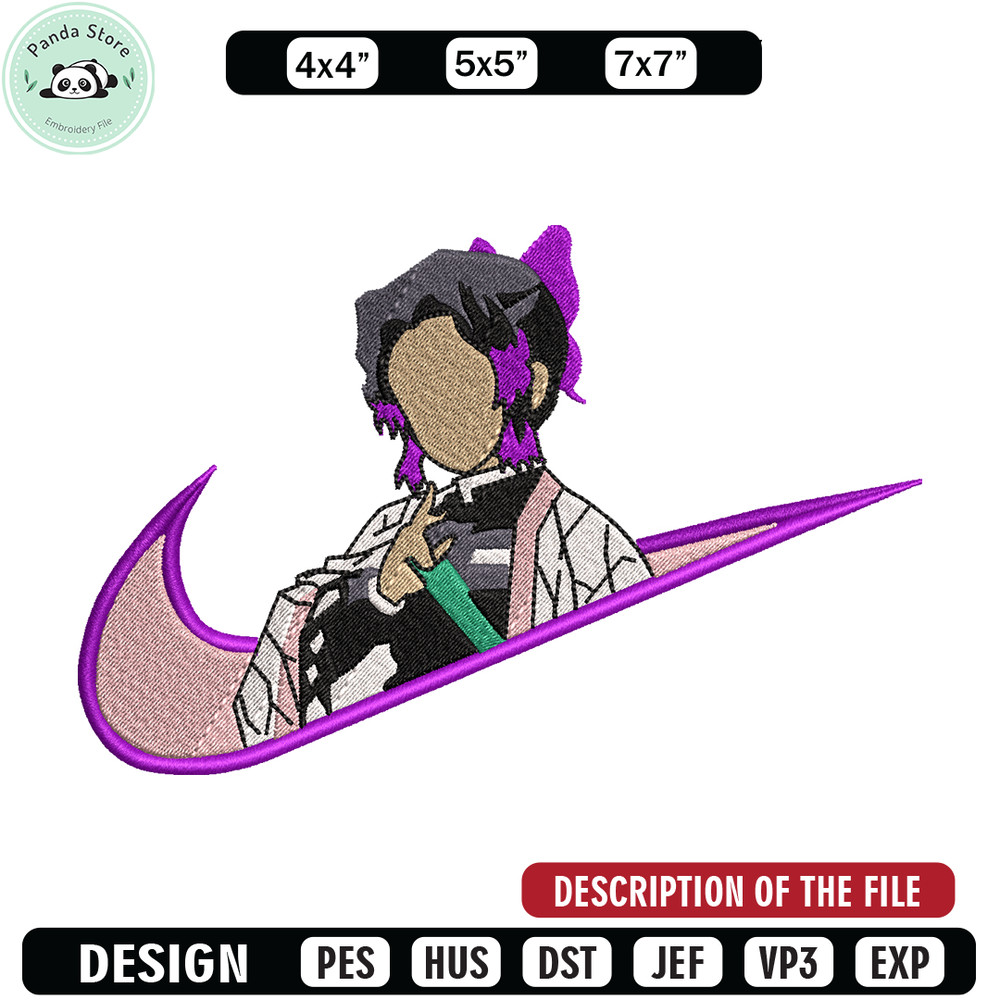 Nike Shinobu embroidery design, Kimetsu no Yaiba embroidery, Nike design, anime design, anime shirt, Digital download.jpg