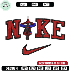 nike spiderman embroidery design, spiderman embroidery, nike design, embroidery shirt, embroidery file, digital download