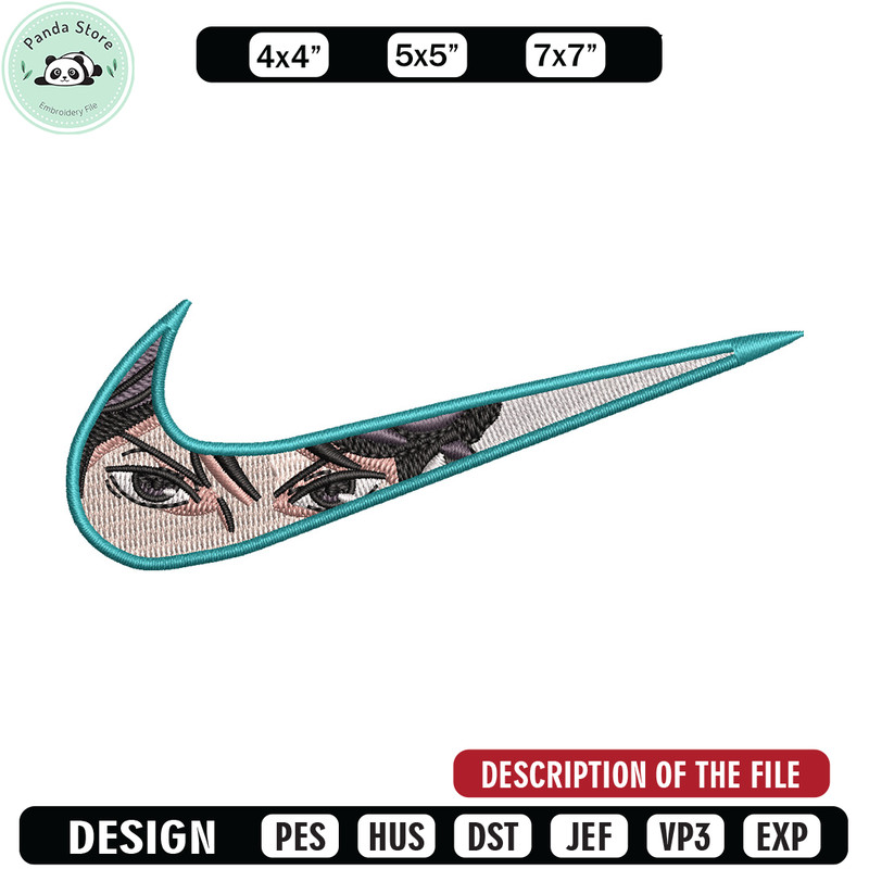 Nike x anime eyes embroidery design, Anime embroidery, Embroidery file,Embroidery shirt, Nike design,Digital download.jpg