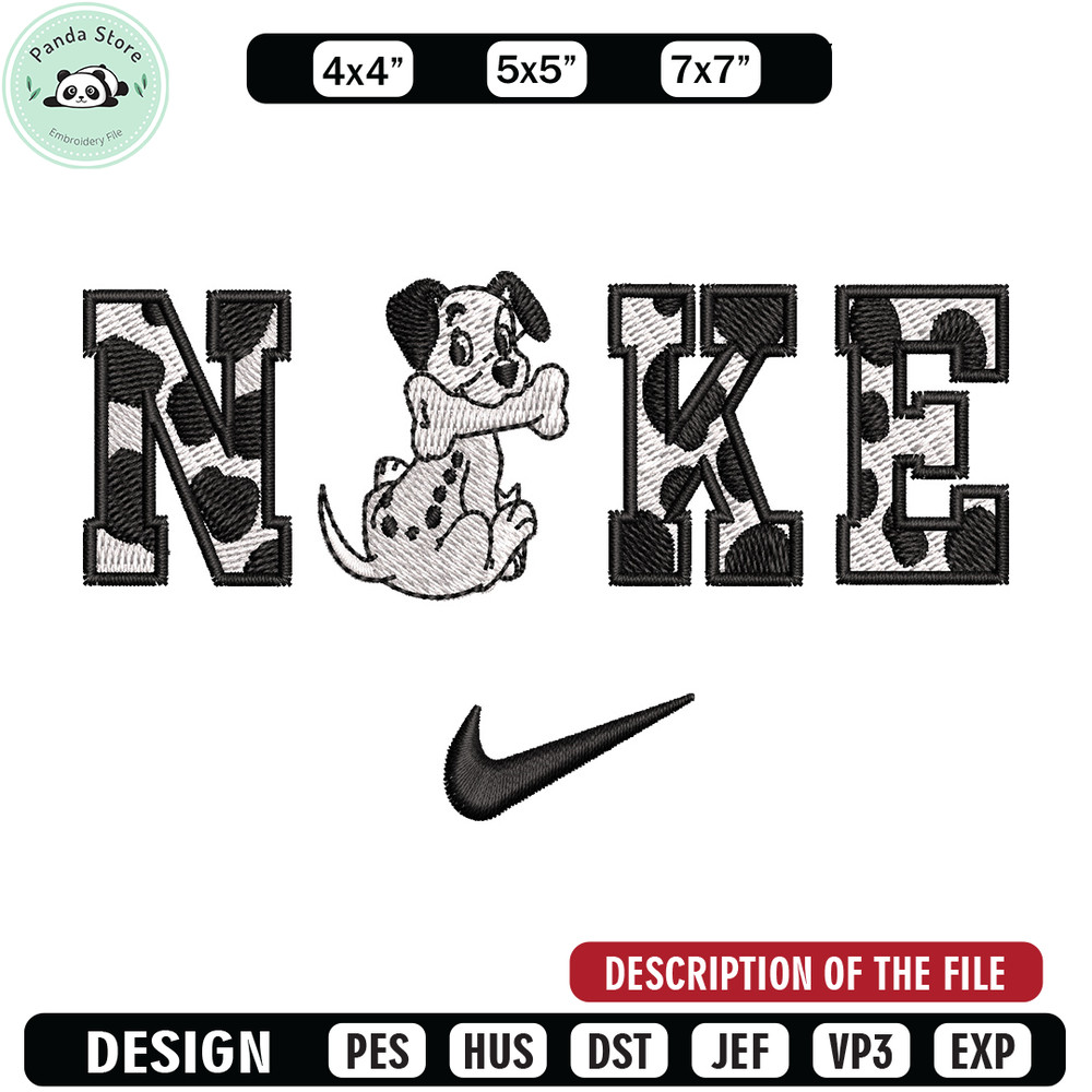Nike x Dalmatian embroidery design, Dalmatian embroidery, Nike design,Embroidery shirt, Embroidery file,Digital download.jpg