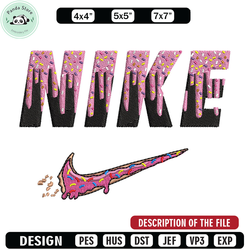 Nike x donnut embroidery design, Donut embroidery, Nike design, Embroidery shirt, Embroidery file, Digital download.jpg