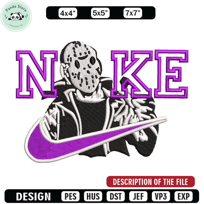 Nike x horror embroidery design, Horror movie embroidery, Nike design, Embroidery shirt, Embroidery file,Digital downloa.jpg
