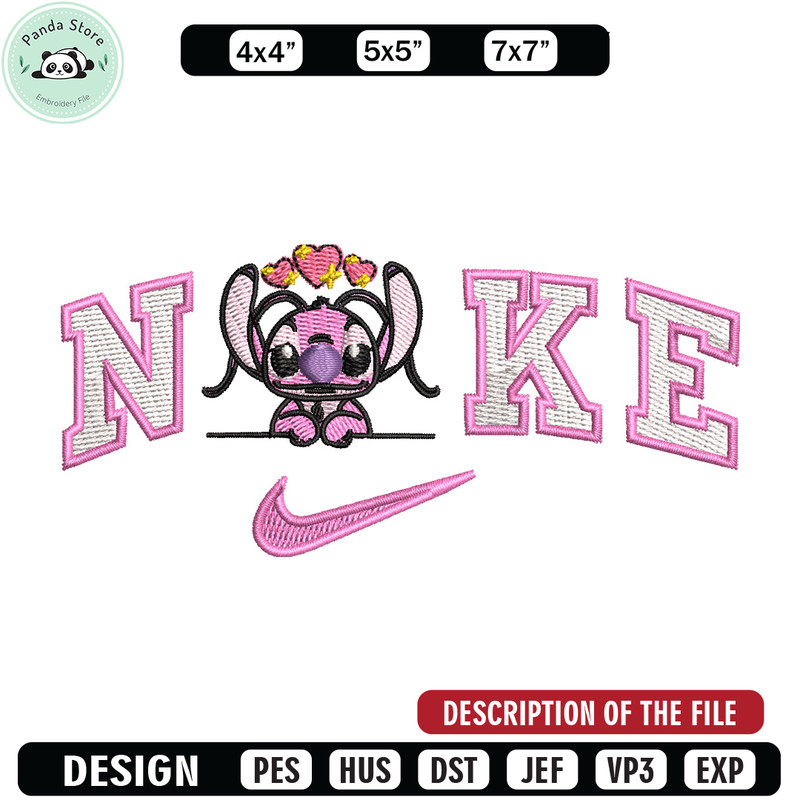 Nike x pink stitch embroidery design, Stitch embroidery, Nike design, Embroidery file,Embroidery shirt, Digital download.jpg