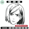 Nobara face Embroidery Design, Jujutsu Embroidery, Embroidery File, Anime Embroidery, Anime shirt, Digital download.jpg