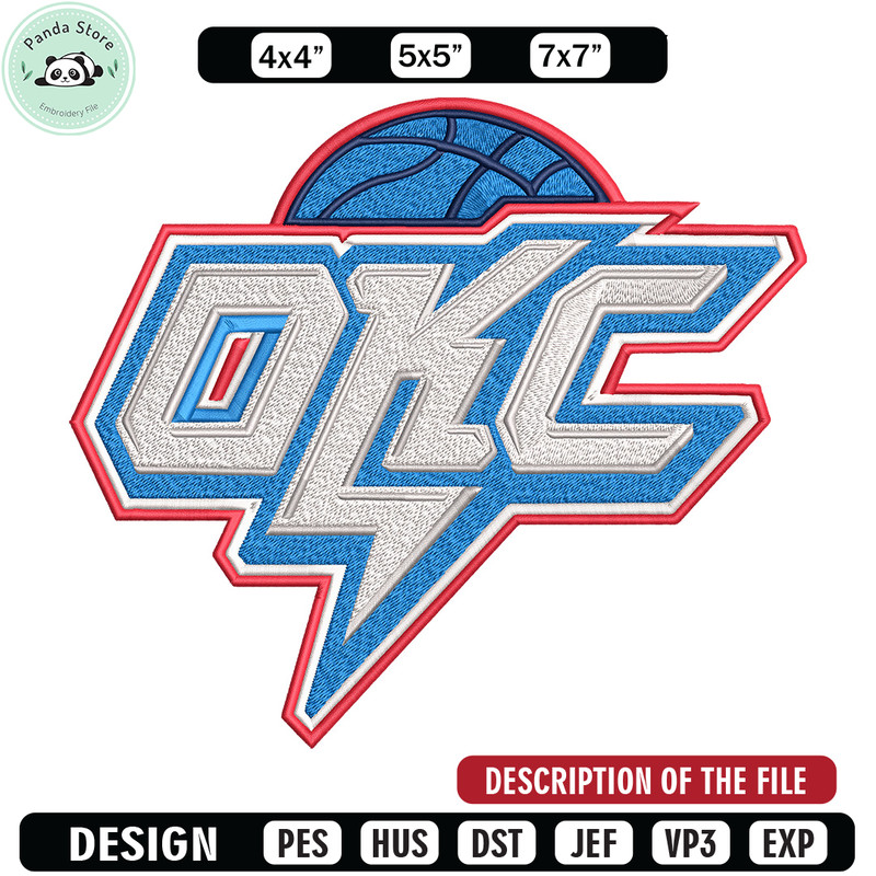 Oklahoma City Thunder logo embroidery design, NBA embroidery, Sport embroidery, Embroidery design, Logo sport embroidery.jpg