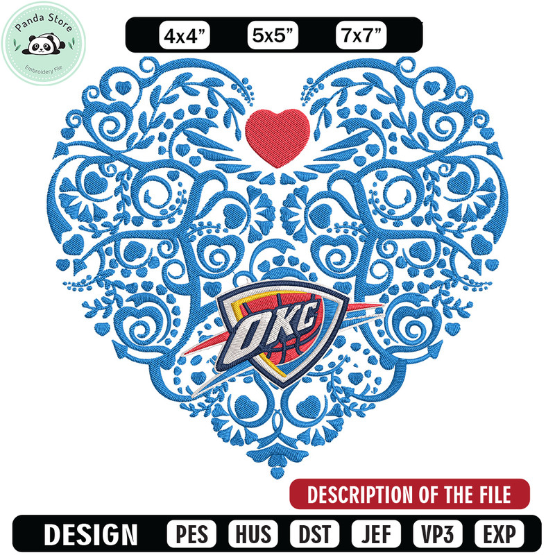 Oklahoma Thunder heart embroidery design, NBA embroidery, Sport embroidery, Embroidery design, Logo sport embroidery.jpg