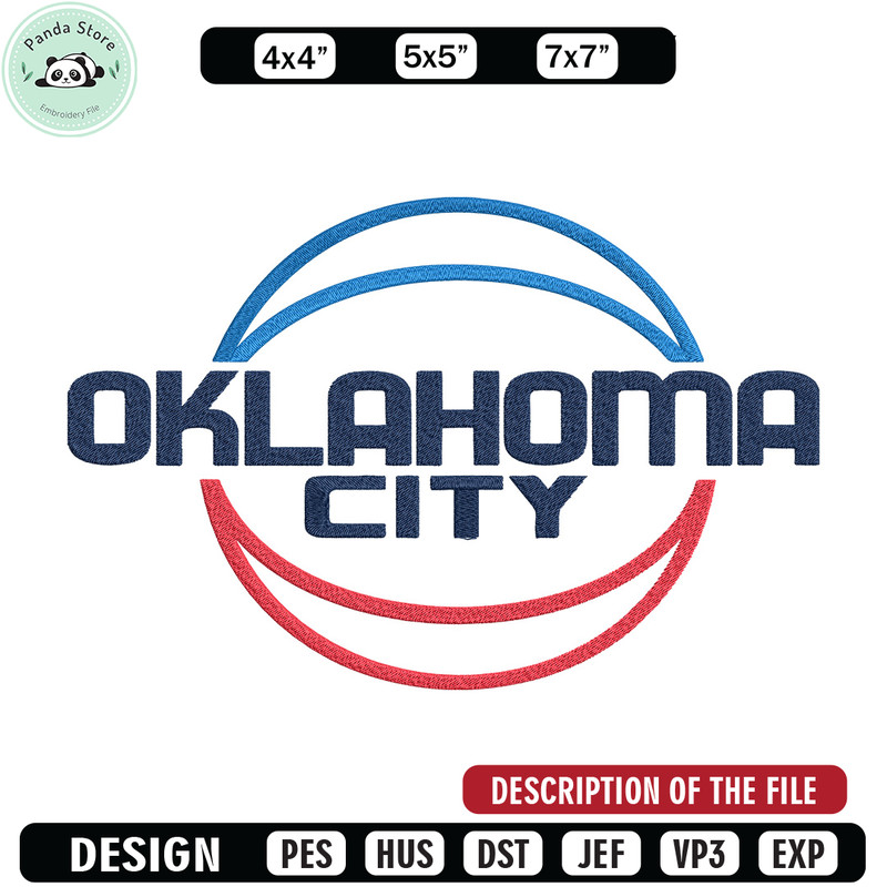 Oklahoma Thunder logo embroidery design, NBA embroidery, Sport embroidery, Embroidery design, Logo sport embroidery 1.jpg