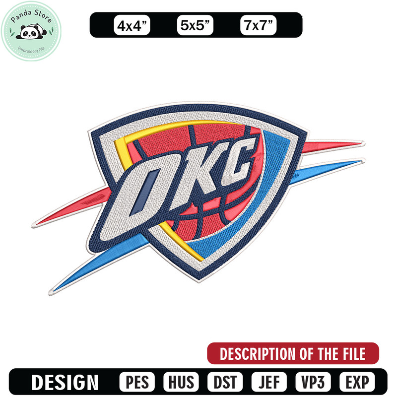 Oklahoma Thunder logo embroidery design,NBA embroidery, Sport embroidery, Embroidery design, Logo sport embroidery 1.jpg