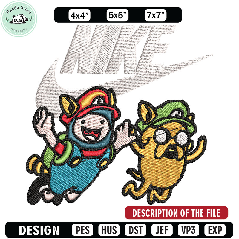 Pibby and finn Nike Embroidery design, cartoon Embroidery, Nike design, Embroidery file, logo shirt, Instant download.jpg