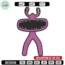 pink rainbow embroidery design, rainbow friends embroidery, embroidery file, anime embroidery, digital download 1