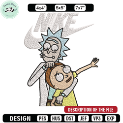 rick and morty just rick it embroidery design, cartoon embroidery, logo nike design, embroidery file, instant download