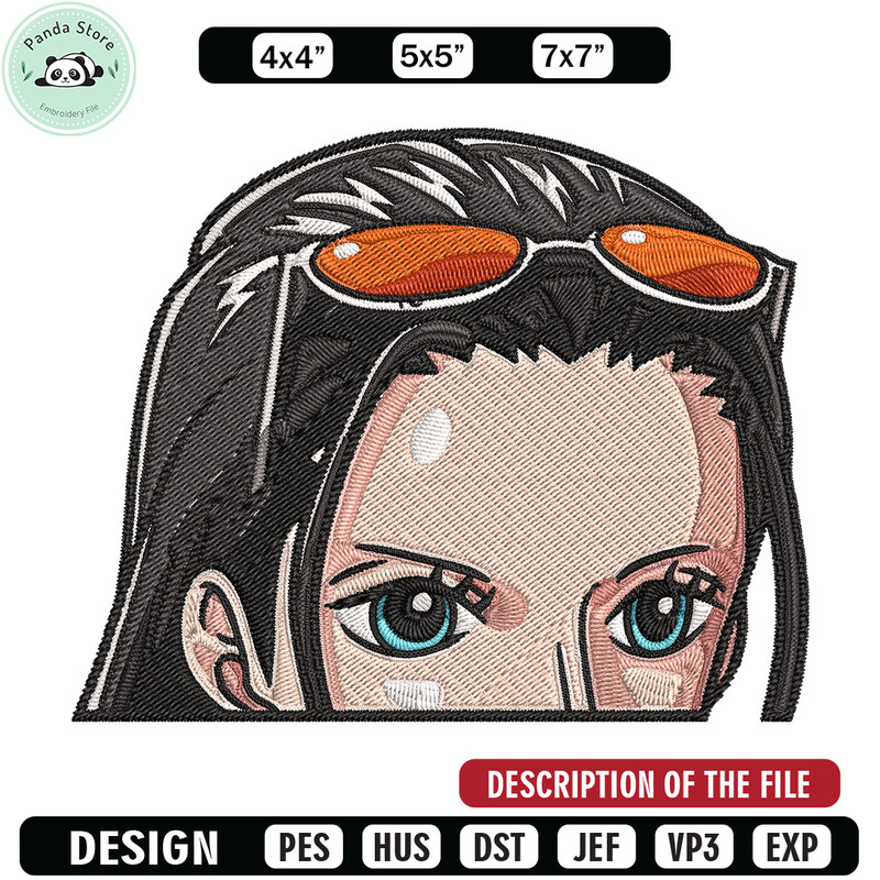 Robin Peeker Embroidery Design, One piece Embroidery, Embroidery File, Anime Embroidery, Anime shirt, Digital download.jpg