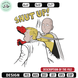 saitama meme embroidery design, one punch man embroidery, embroidery file, anime embroidery,anime shirt,digital download