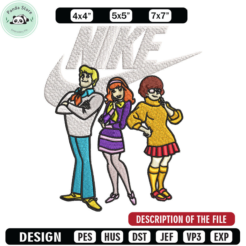 Scoopy doo Nike Embroidery design, Cartoon Embroidery, Nike design, Embroidery file, cartoon shirt, Instant download.jpg