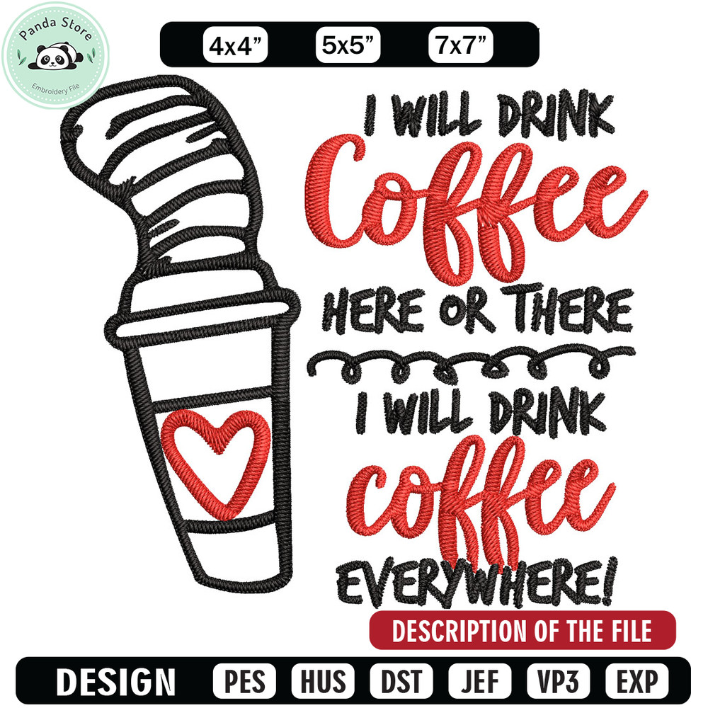 Seuss Day Drink Coffee Embroidery Design, Dr seuss Embroidery, Embroidery File, Embroidery design, Digital download.jpg